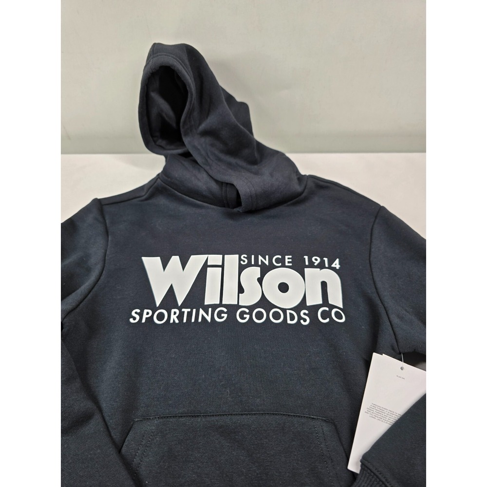 Wilson Sporting Goods Youth Black Hoodie Boys Size Small New Athletic Pullover - Picture 4 of 8